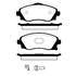 4 plaquettes de frein avant SBS 223624