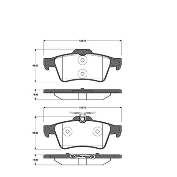 4 plaquettes de frein arrière SBS 222562