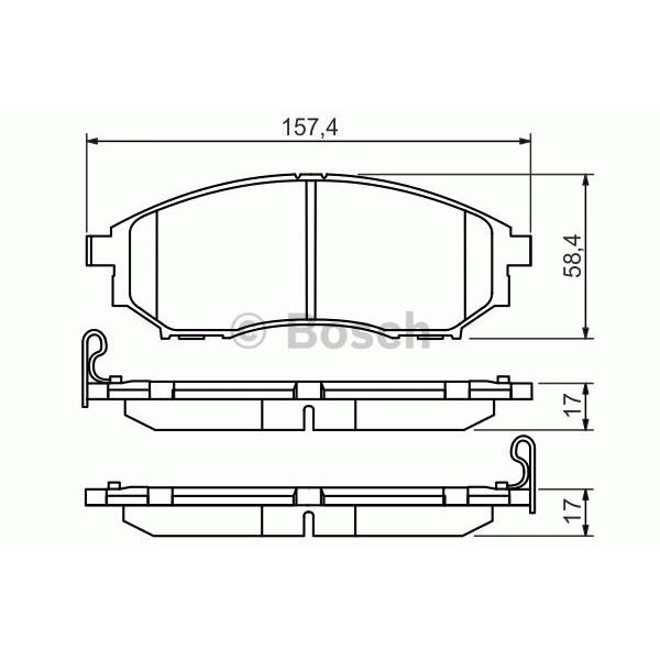 4 plaquettes de frein avant Bosch BP1244