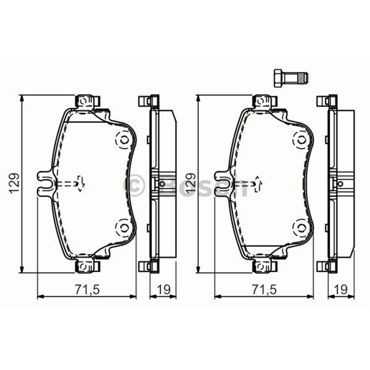 Plaquettes de frein avant (4 pièces) Bosch Bp1508