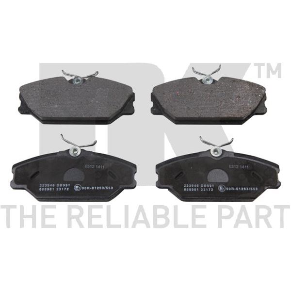 4 plaquettes de frein avant NK 223946