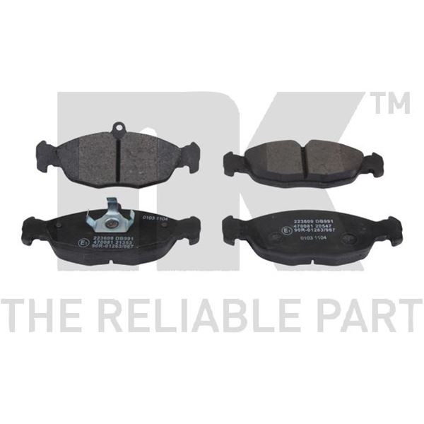 4 plaquettes de frein avant NK 223609