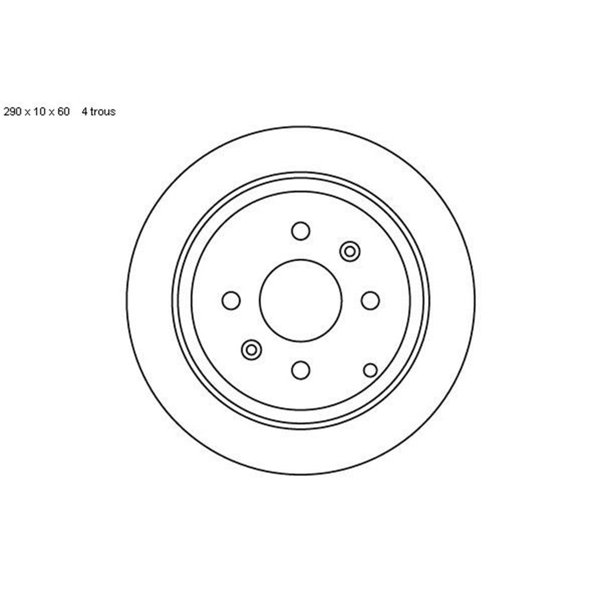 Disques de frein (2 pièces) Arrière Sbs 203721