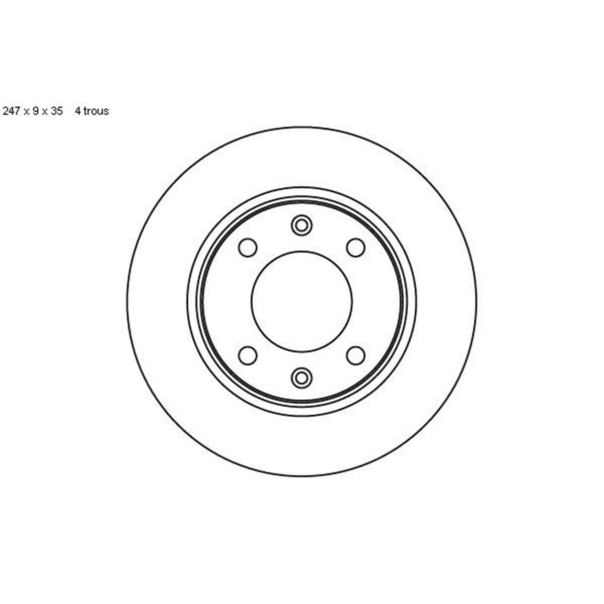 Disques de frein (2 pièces) Arrière Sbs 203722