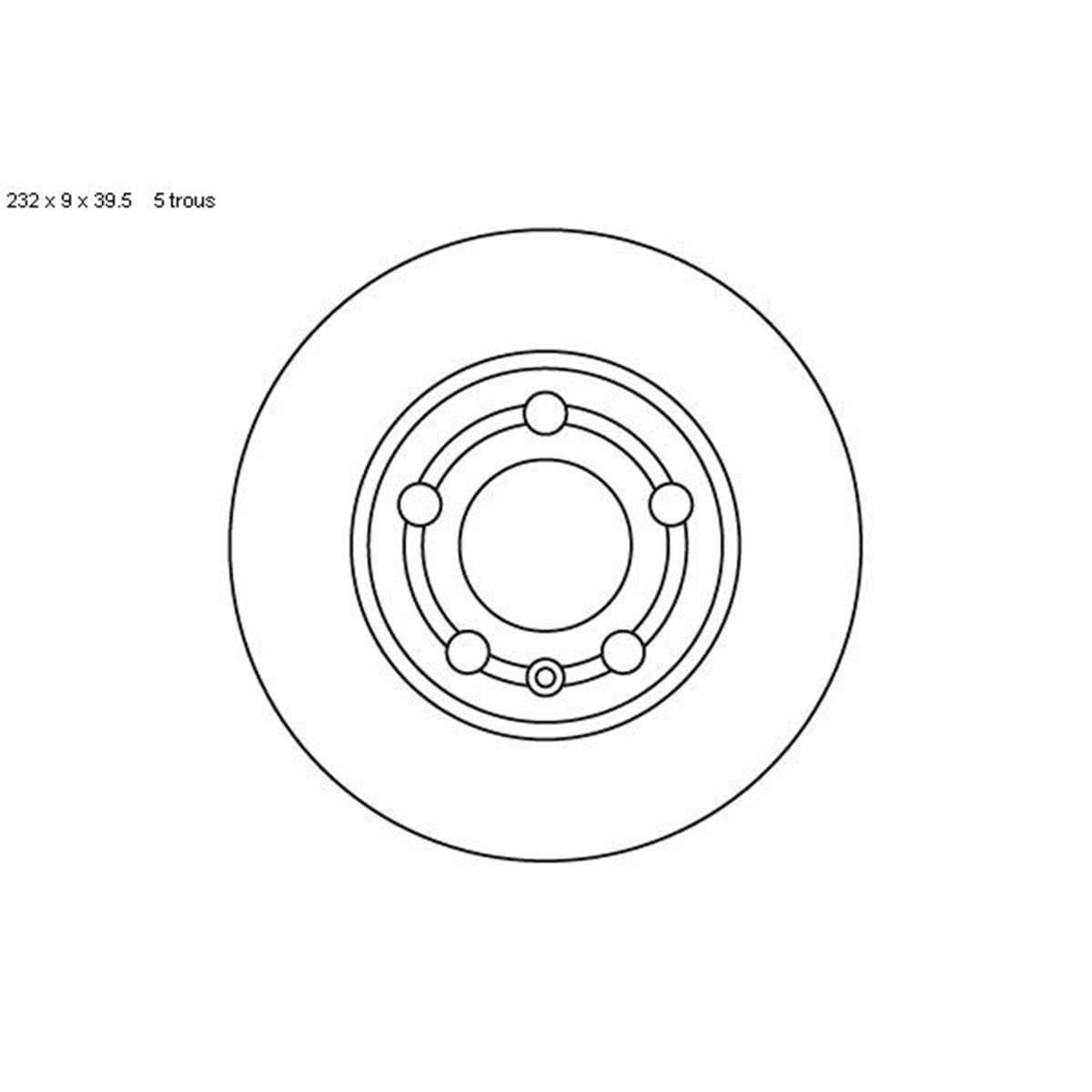 Disques de frein (2 pièces) Arrière Sbs 204761