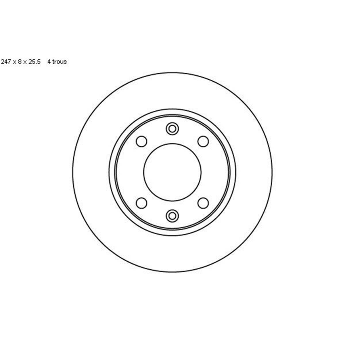 Disques de frein (2 pièces) Arrière Sbs 209947