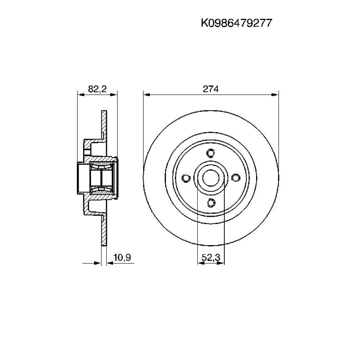 Disque À Roulement Arrière Bosch Bd1126