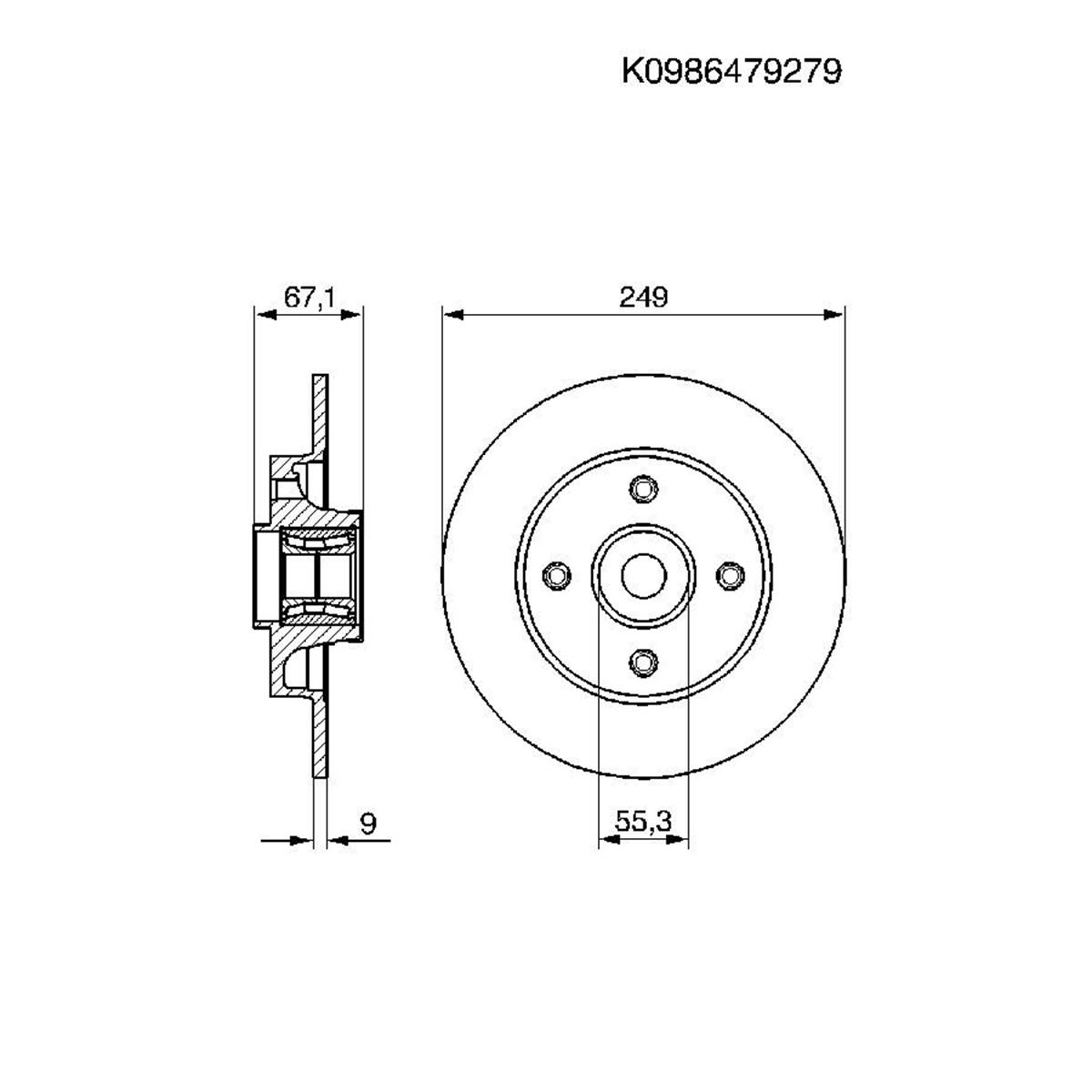 Disque À Roulement Arrière Bosch Bd1128