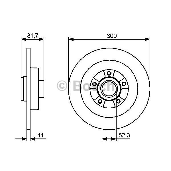 1 disque à roulement arrière Bosch BD1465