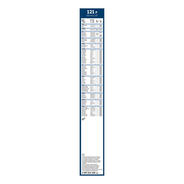 1 balai d'essuie-glace Bosch 121P