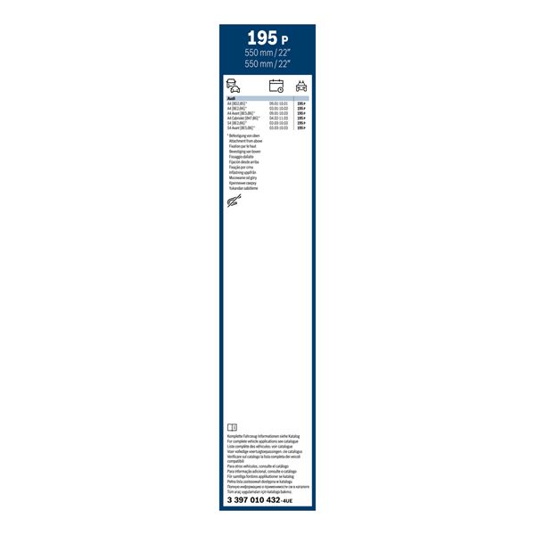 2 balais d'essuie-glace Bosch 195P