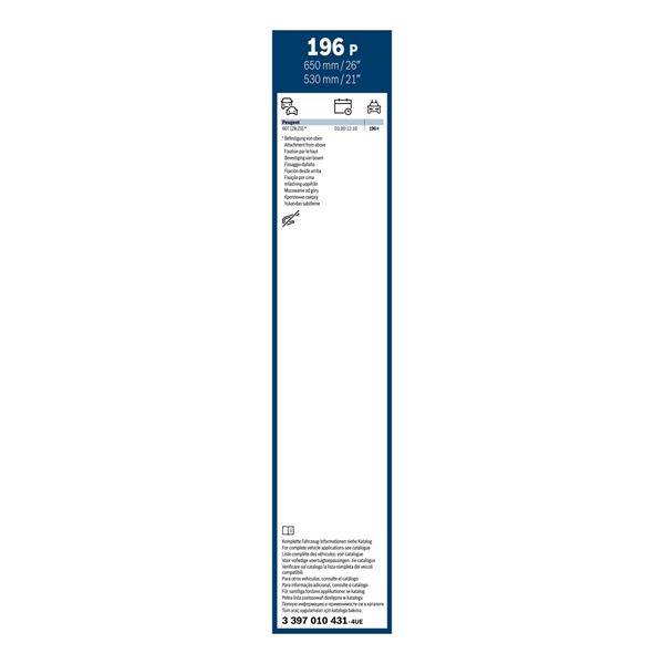 2 balais d'essuie-glace Bosch 196P