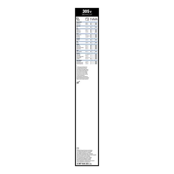 1 balai d'essuie-glace Bosch 305V
