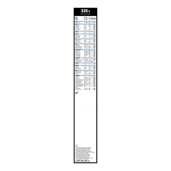 1 balai d'essuie-glace Bosch 335V
