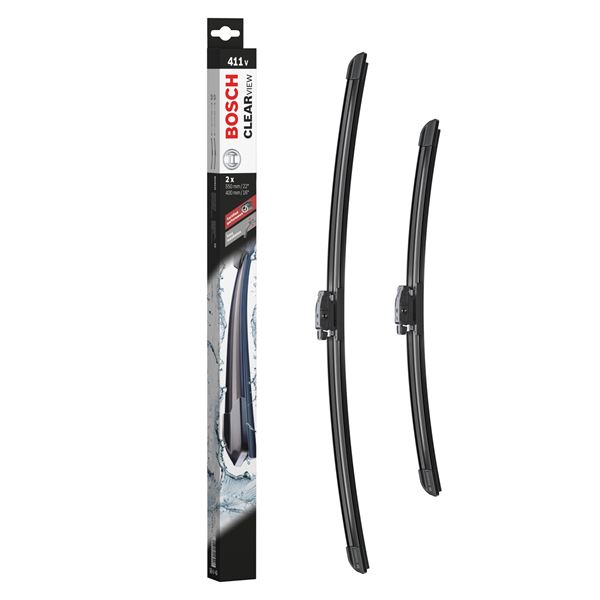 2 balais d'essuie-glace Bosch 411V