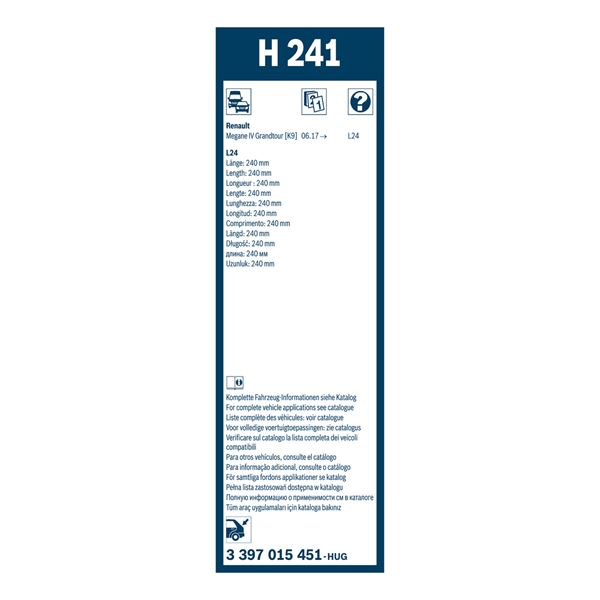 1 balai d'essuie-glace Bosch H241
