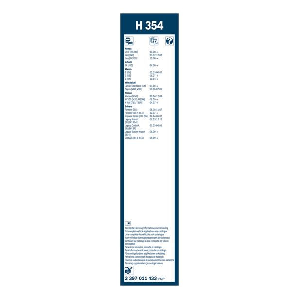1 balai d'essuie-glace Bosch H354