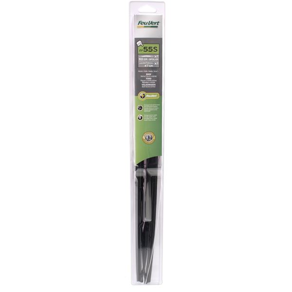 2 balais d'essuie-glace Feu Vert N°55S