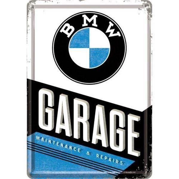 Carte postale métal BMW Garage