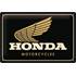Plaque métal 20x30 cm Honda motorcycles gold