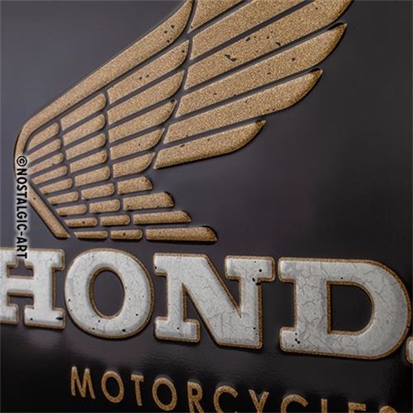 Plaque métal 20x30 cm Honda motorcycles gold
