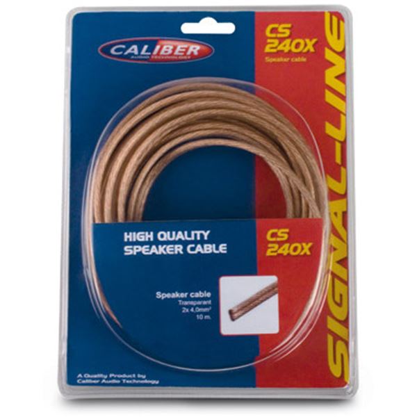 Câble haut-parleurs transparent 2 x 4mm CS240X
