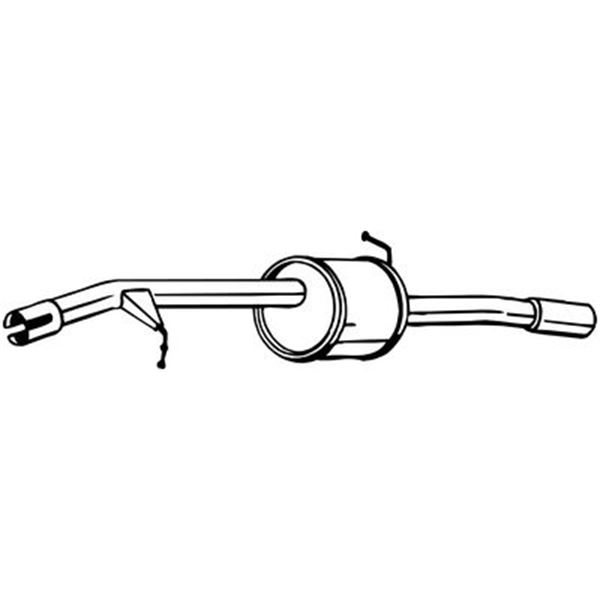 1 silencieux d'échappement arrière Bosal 135109