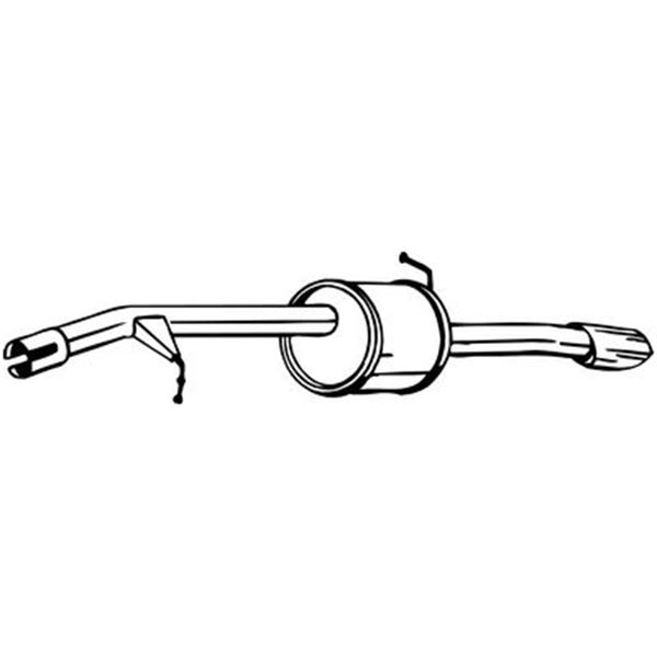 1 silencieux d'échappement arrière Bosal 135111
