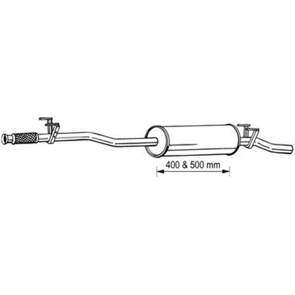 1 silencieux d'échappement intermédiaire Bosal 291069
