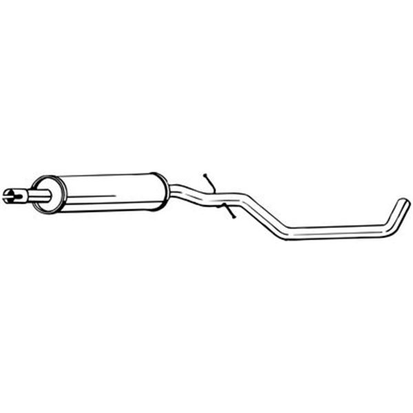 1 silencieux d'échappement intermédiaire Bosal 281911