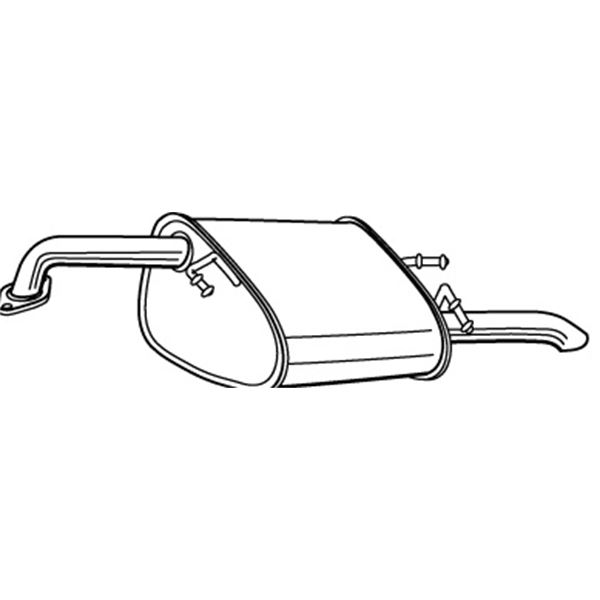 1 silencieux d'échappement arrière Walker 23675