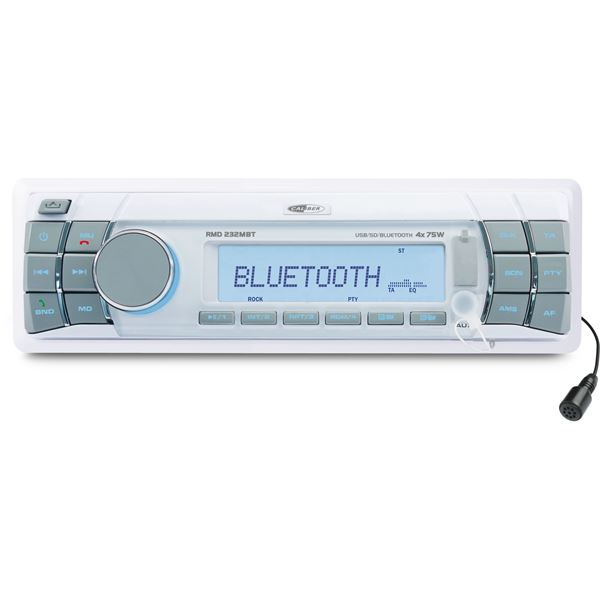 Autoradio Caliber avec Bluetooth CD, SD, USB et radio FM - 4x 75 Watt - Kit  pour voiture - Micro externe (RCD125BT)