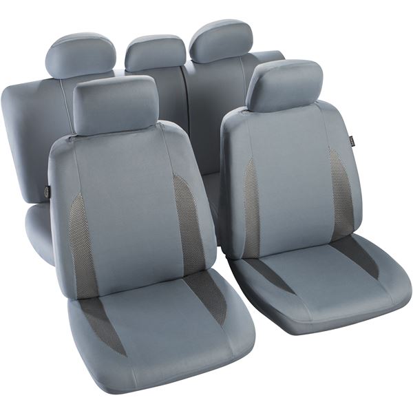 Jeu complet de housses de sièges universelles fractionnables Combloux ROADACCESS grises