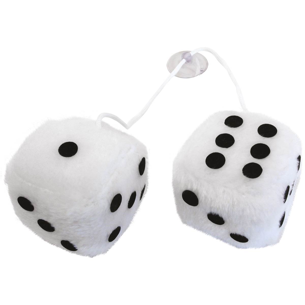 2 Dés Décoratifs Voiture Blancs