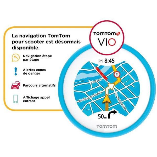 GPS Tomtom Vio noir - navigation pour scooter