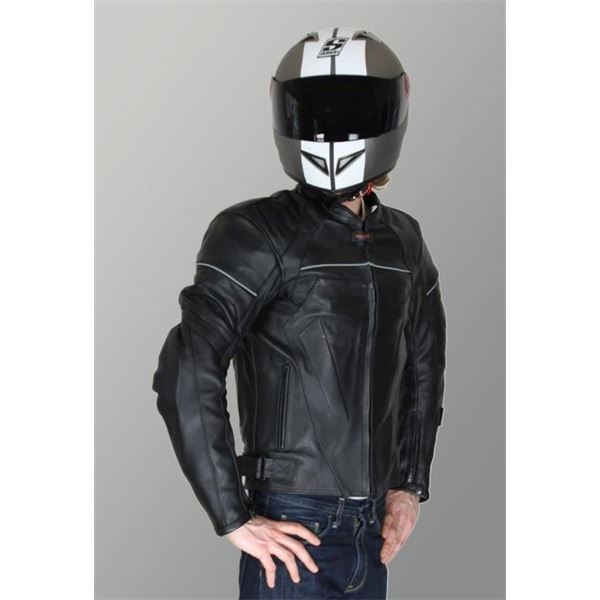 Blouson cuir moto noir Street Rider-Tec Taille S - Feu Vert