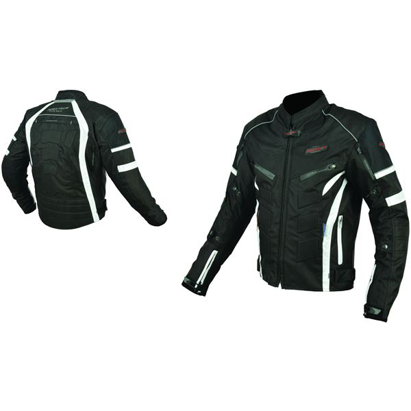 Veste moto tissu noir et blanc Urban Rider-Tec Taille M