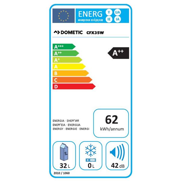 Réfrigérateur à compression 12/24/230 volts 32L DOMETIC Coolfreeze CFX35  A++ - Feu Vert