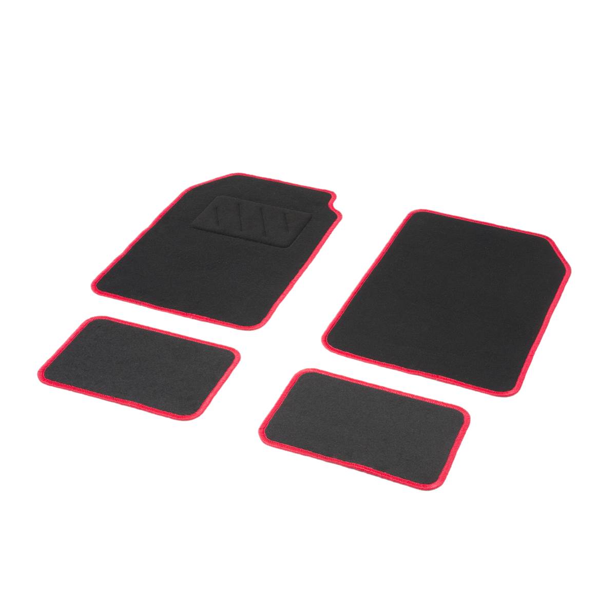 Tapis (4 pièces) De Voiture Moquette Universels Uno Rouge