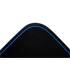 4 tapis de voiture moquette universels ganse bicolore bleue