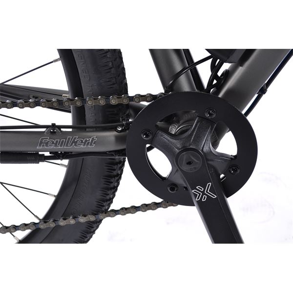Vélo VTT électrique mixte Feu Vert Max taille 40 (S) gris