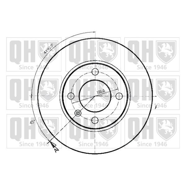 1 disque de frein Quinton Hazell BDC1010