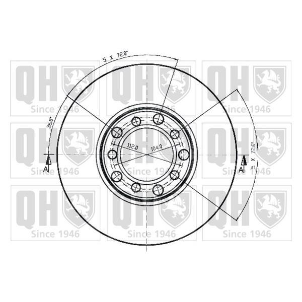 1 disque de frein avant Quinton Hazell BDC1060