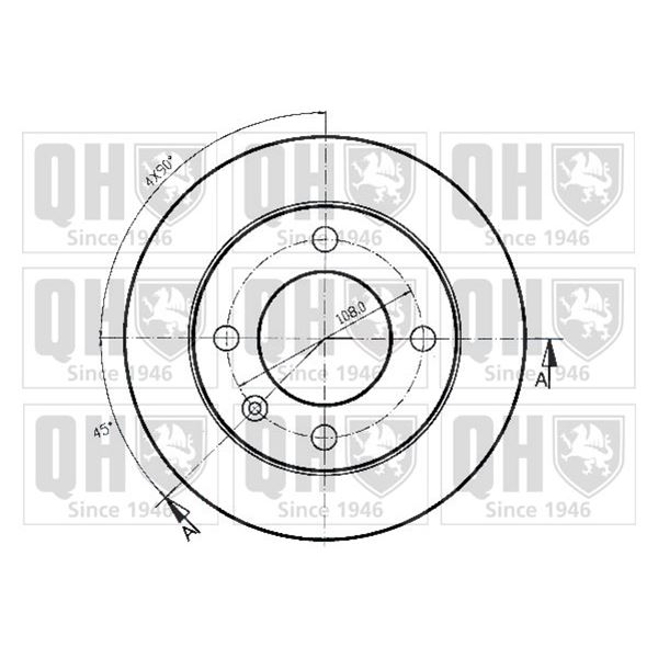 1 disque de frein avant Quinton Hazell BDC3120