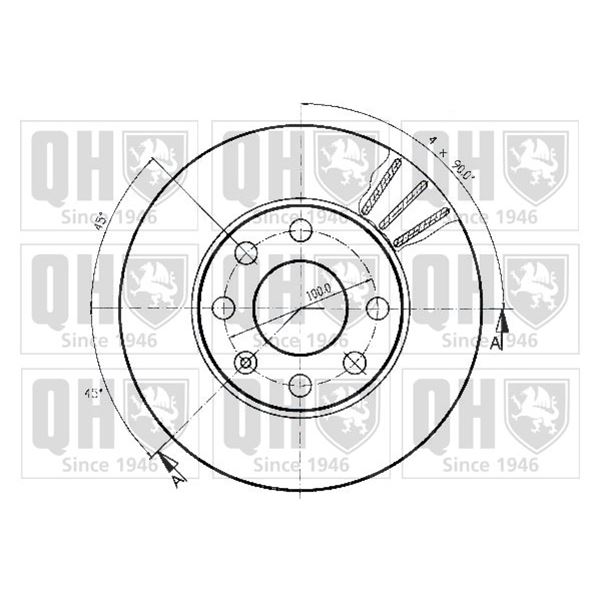 1 disque de frein avant Quinton Hazell BDC3205
