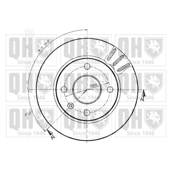 1 disque de frein avant Quinton Hazell BDC3236