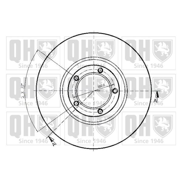 1 disque de frein avant Quinton Hazell BDC3237