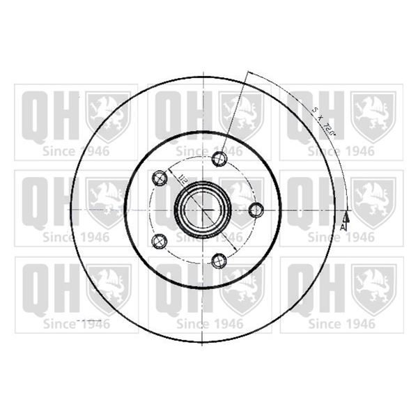1 disque de frein avant Quinton Hazell BDC3310