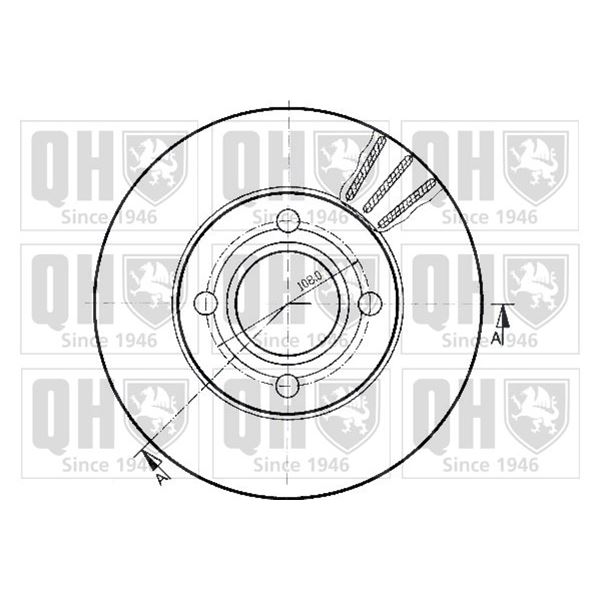 1 disque de frein avant Quinton Hazell BDC3317