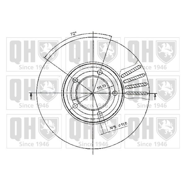 1 disque de frein avant Quinton Hazell BDC3324